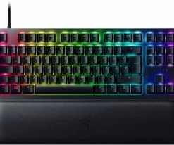 Razer Huntsman V2 Tenkeyless (DE) Gaming Tastatur Linear Optical Switch (Red) Schwarz