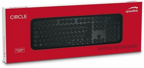 Tastatur SPEEDLINK CIRCLE Retro Keyboard Schwarz 2 Tastatur SPEEDLINK CIRCLE Retro Keyboard Schwarz – Bild 2
