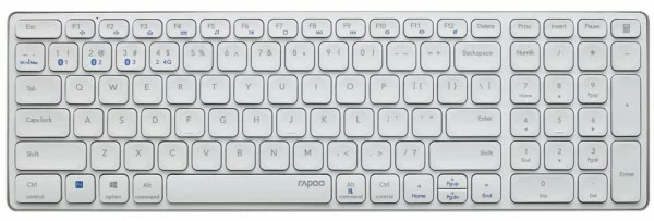 Rapoo E9700M (DE) Bluetooth Tastatur Weiß 1 Rapoo E9700M (DE) Bluetooth Tastatur Weiß