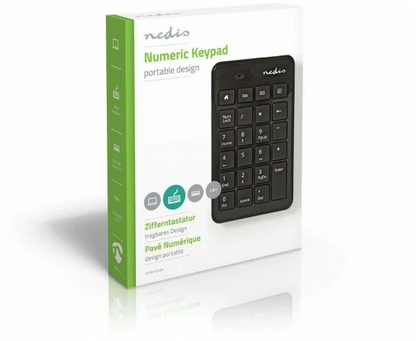 Nedis Kabelgebundene Numerische Tastatur Schwarz 4 Nedis Kabelgebundene Numerische Tastatur Schwarz – Bild 4