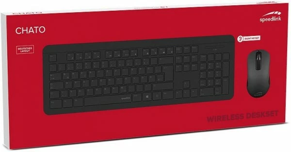SPEEDLINK CHATO Deskset Kabellose Tastatur Schwarz 2 SPEEDLINK CHATO Deskset Kabellose Tastatur Schwarz – Bild 2