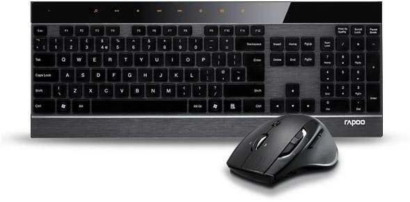 Rapoo 8900P Kabelloses Tastatur-Set Schwarz 1 Rapoo 8900P Kabelloses Tastatur-Set Schwarz