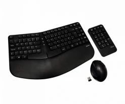 V7 CKW400UK (UK) Kabelloses Tastatur-Set Schwarz