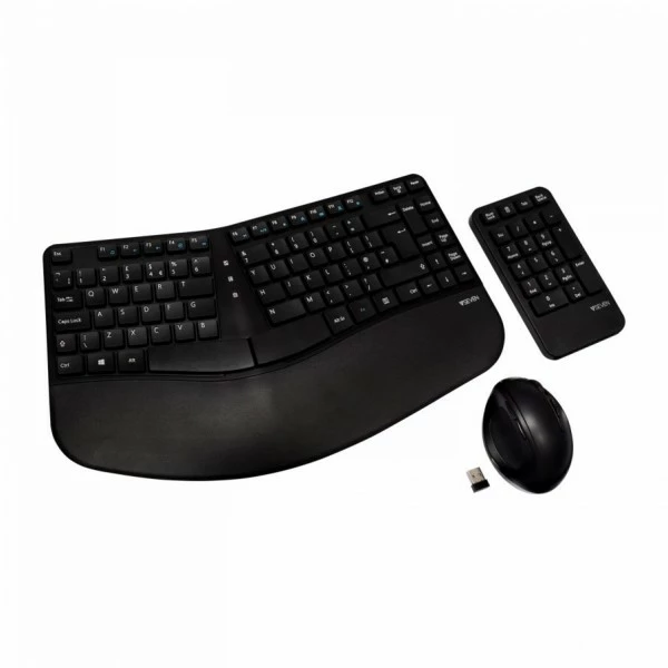 V7 CKW400UK (UK) Kabelloses Tastatur-Set Schwarz 1 V7 CKW400UK (UK) Kabelloses Tastatur-Set Schwarz