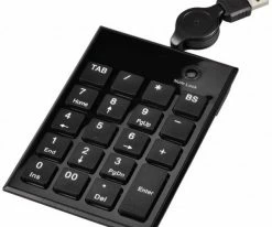 Tastatur Hama SK 140 Slimline KeyPad Schwarz