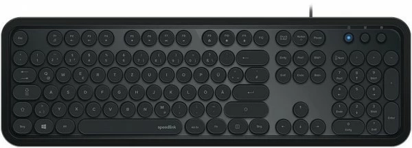 Tastatur SPEEDLINK CIRCLE Retro Keyboard Schwarz 1 Tastatur SPEEDLINK CIRCLE Retro Keyboard Schwarz