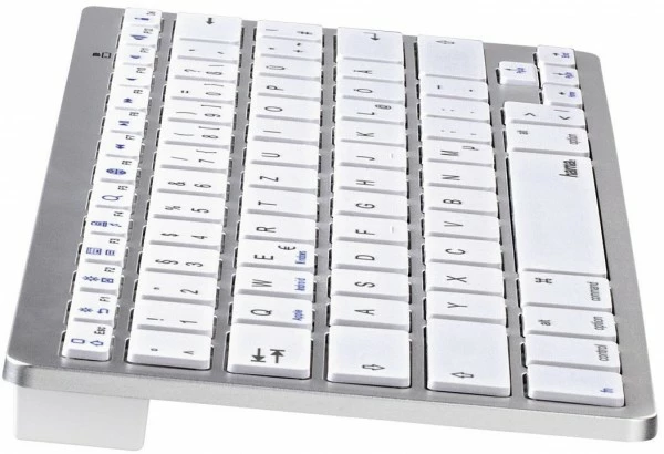 Hama KEY4ALL X510 Bluetooth Tastatur Silber/weiß 6 Hama KEY4ALL X510 Bluetooth Tastatur Silber/weiß – Bild 6
