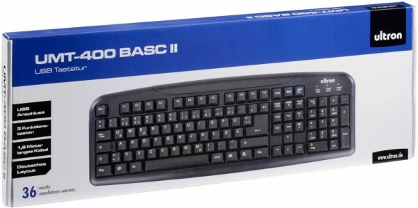 Ultron UMT-400 Tastatur Schwarz 2 Ultron UMT-400 Tastatur Schwarz – Bild 2