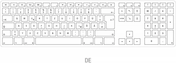 JENIMAGE Wireless Aluminium Keyboard (DE) Bluetooth Tastatur Silber 4 JENIMAGE Wireless Aluminium Keyboard (DE) Bluetooth Tastatur Silber – Bild 4