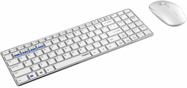 Rapoo 9300M Kabelloses Tastatur-Set Weiß 2 Rapoo 9300M Kabelloses Tastatur-Set Weiß – Bild 2