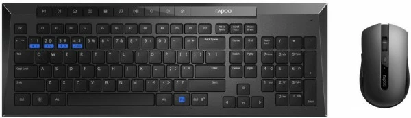 Rapoo 8200M Kabelloses Tastatur-Set Schwarz 1 Rapoo 8200M Kabelloses Tastatur-Set Schwarz
