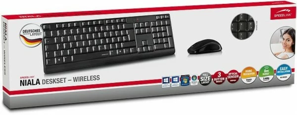 Tastatur SPEEDLINK Niala Deskset Wireless Schwarz 2 Tastatur SPEEDLINK Niala Deskset Wireless Schwarz – Bild 2