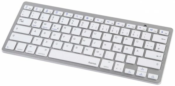 Hama KEY4ALL X510 Bluetooth Tastatur Silber/weiß 1 Hama KEY4ALL X510 Bluetooth Tastatur Silber/weiß