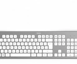 Hama KW-700 Kabellose Tastatur Silber/weiß