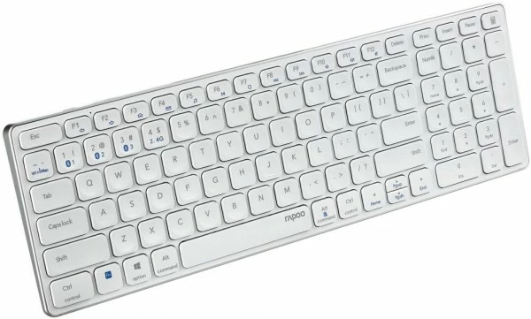 Rapoo E9700M (DE) Bluetooth Tastatur Weiß 2 Rapoo E9700M (DE) Bluetooth Tastatur Weiß – Bild 2