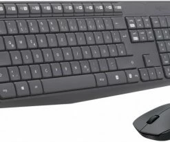 Logitech MK235 (DE) Kabelloses Tastatur-Set Grau