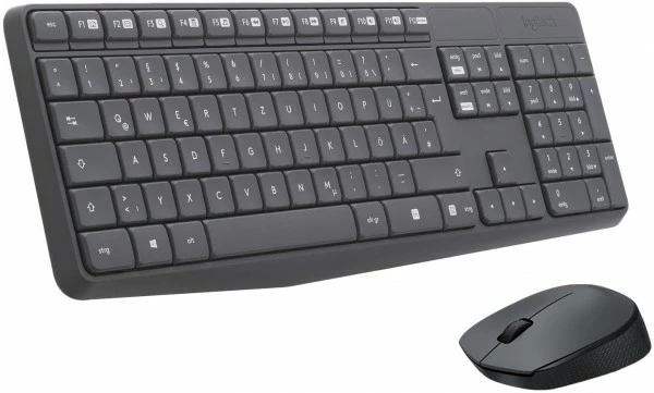 Logitech MK235 (DE) Kabelloses Tastatur-Set Grau 1 Logitech MK235 (DE) Kabelloses Tastatur-Set Grau