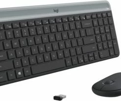 Logitech MK470 Slim Combo (DE) Kabelloses Tastatur-Set Grafit
